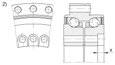 推力角接觸球軸承 ZKLDF100, 雙向，螺釘安裝，兩側帶密封蓋