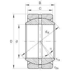 關節(jié)軸承 GE34-ZO, 根據(jù) DIN ISO 12 240-1 標準，英制尺寸，需維護