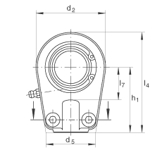 液壓桿端軸承 GIHRK25-DO, 根據(jù) DIN ISO 12 240-4 標(biāo)準(zhǔn)，帶右旋螺紋夾緊裝置，需維護(hù)